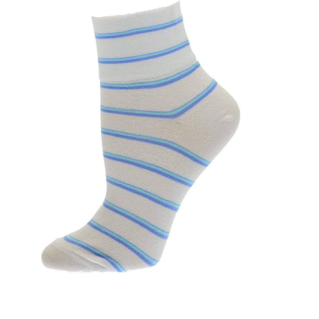 Women's Stripe Cotton Crew Sock - Wear Sierra