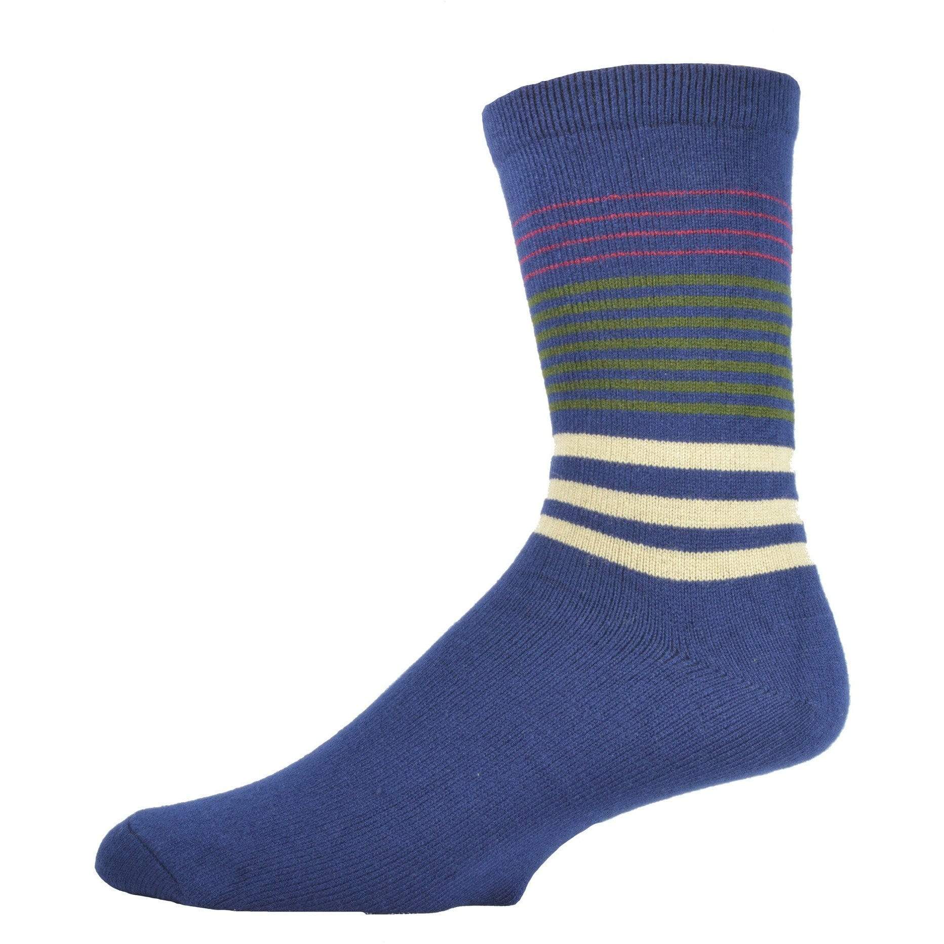 Women's Striped Crew Socks, Heavyweight Colorful Legwear - Wear Sierra