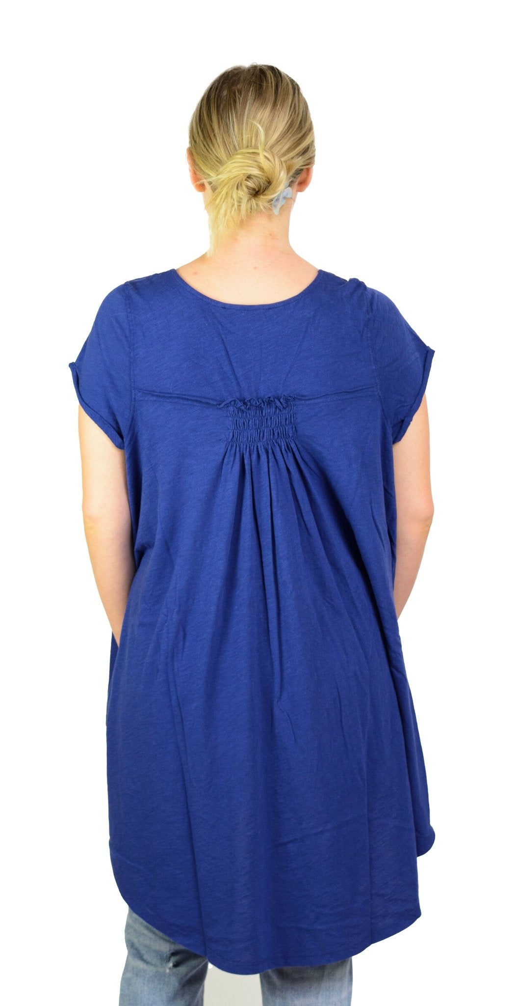 Women's Summery Long Tunic, Graceful Swing Top in All Cotton - Wear Sierra