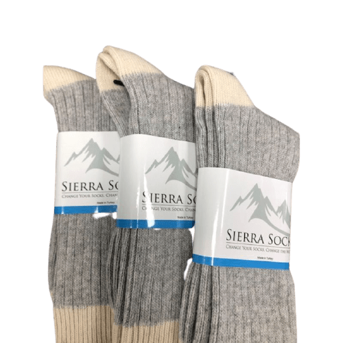 Wool Striped Men's 3 Pair Pack Work and Boot Socks - Wear Sierra