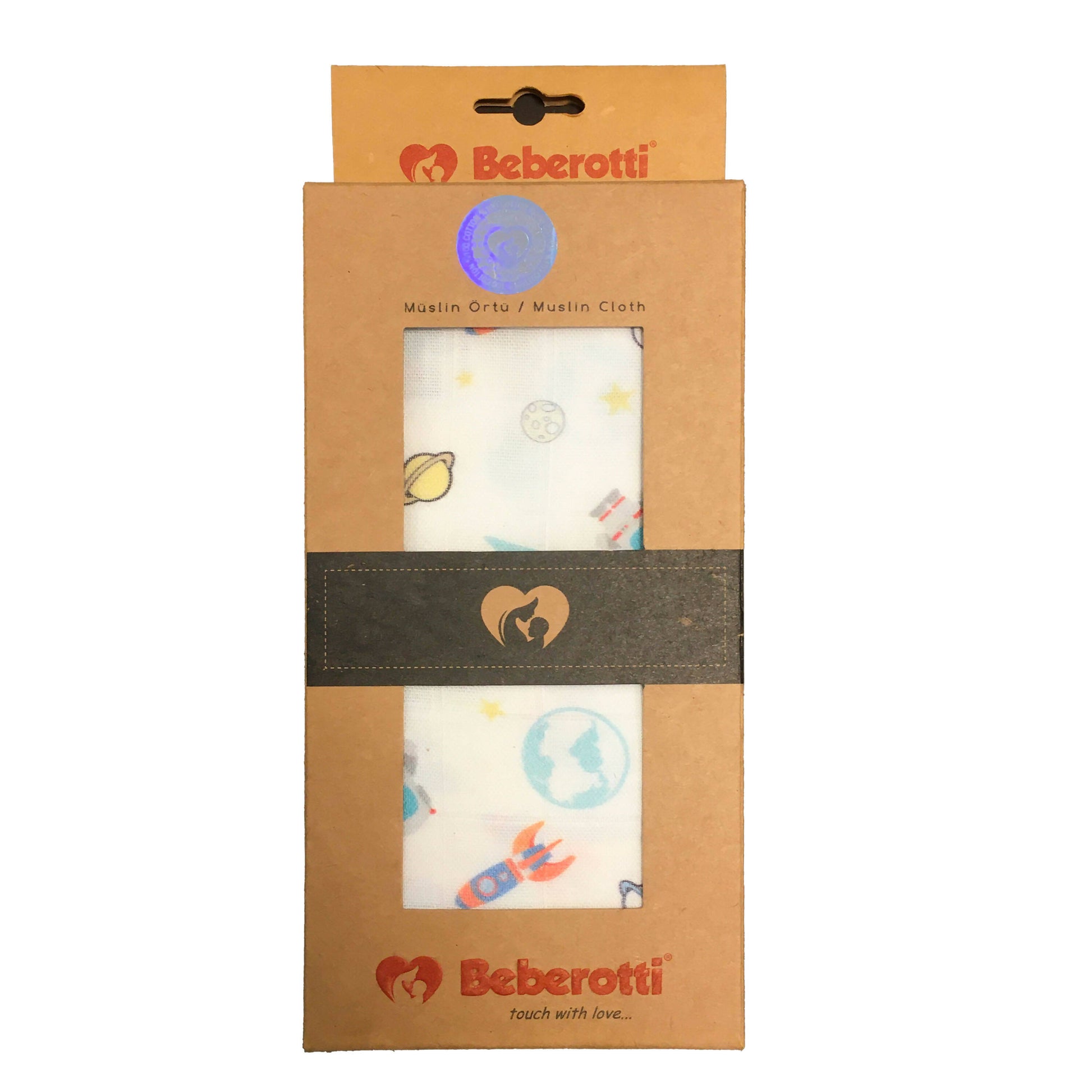 Astronaut Print Baby Blanket, Newborn Baby Swaddle, 100% Cotton Muslin, Mother's Cover Up, Neutral Baby Blanket For Boys or Girls - Wear Sierra