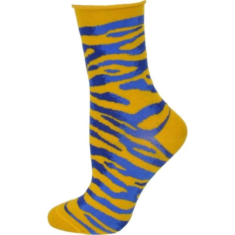 Zebra Pattern Hi Anklet Casual Cotton Women's 2 Pair Pack Socks - Wear Sierra