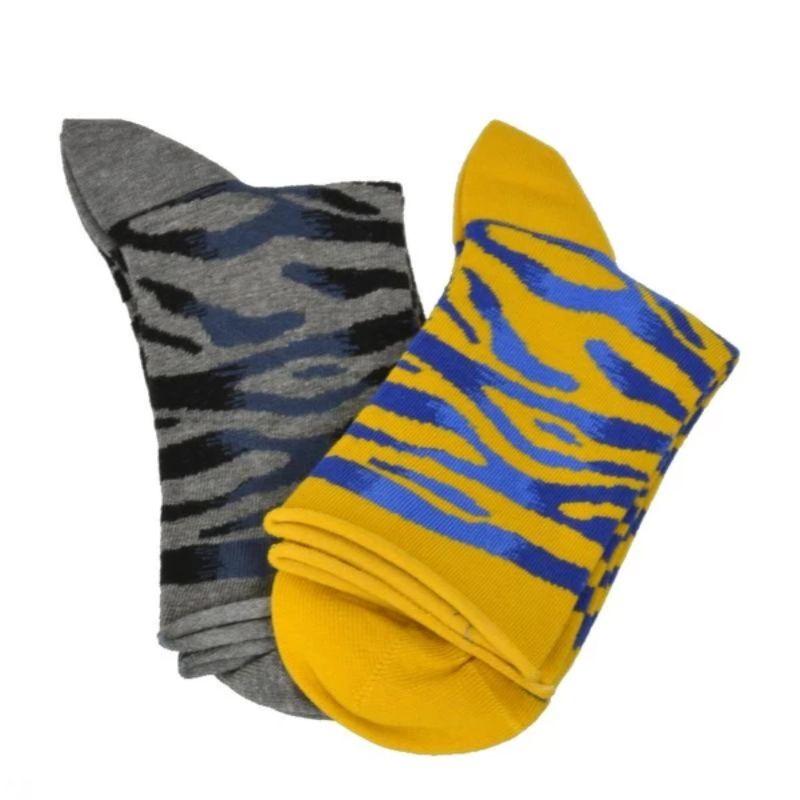 Zebra Pattern Hi Anklet Casual Cotton Women's 2 Pair Pack Socks - Wear Sierra