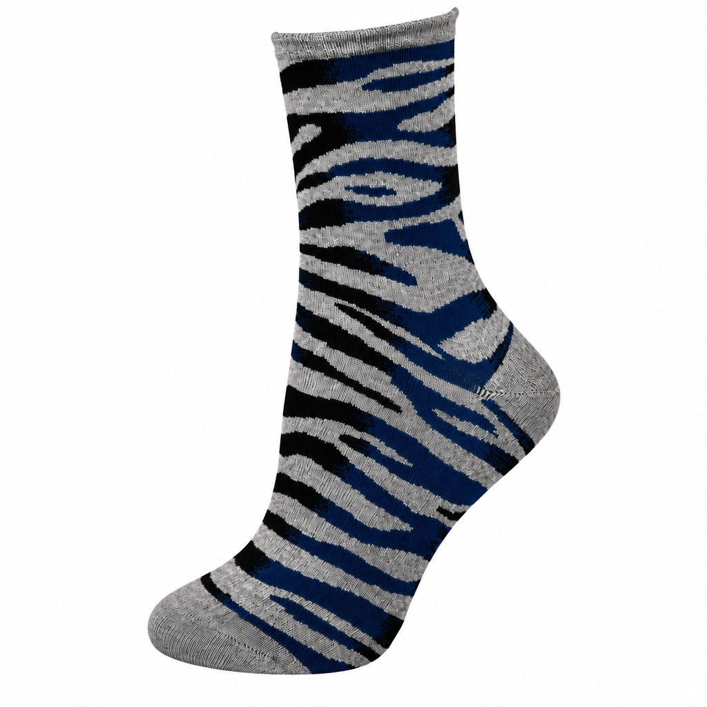 Zebra Pattern Hi Anklet Casual Cotton Women's 2 Pair Pack Socks - Wear Sierra