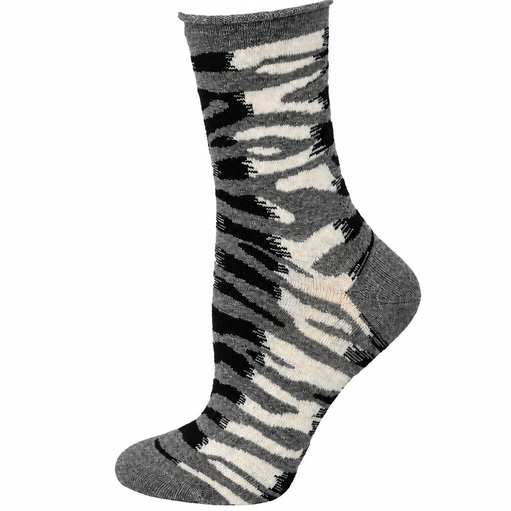 Zebra Pattern Hi Anklet Casual Cotton Women's 2 Pair Pack Socks - Wear Sierra